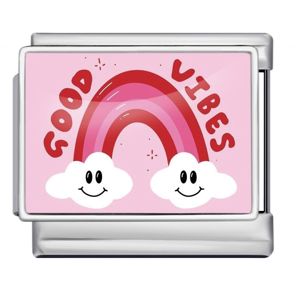 Good Vibes Rainbow Charm