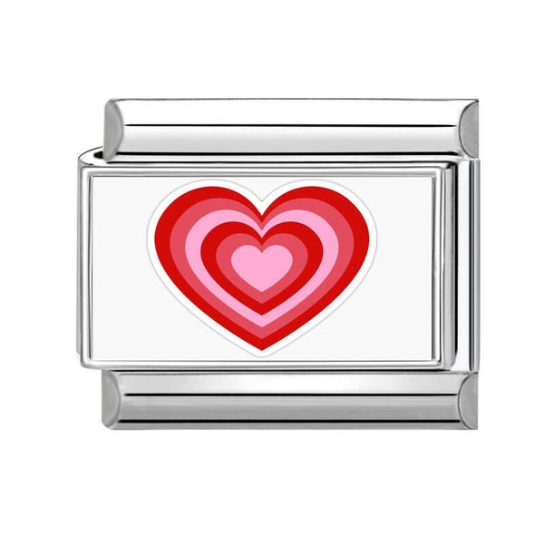 Retro Layered Heart Charm
