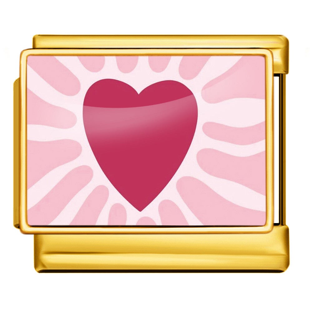 Pink Radiance Heart Charm