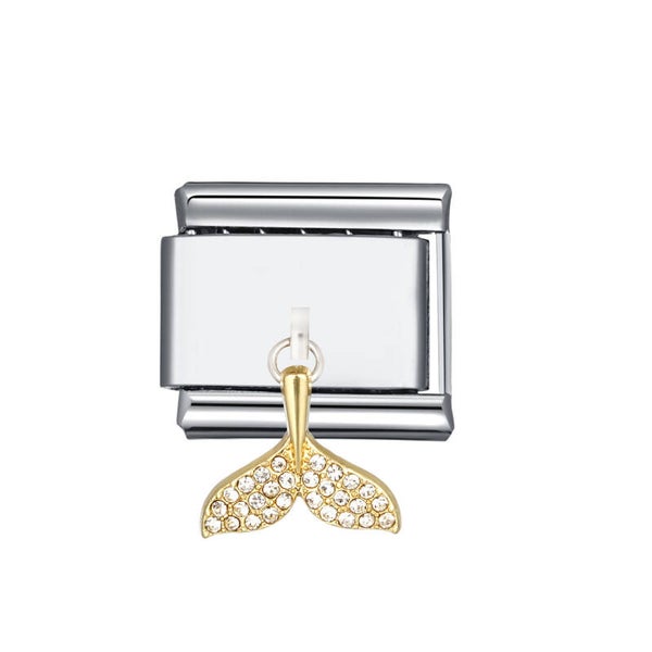 Glittering Whale Charm