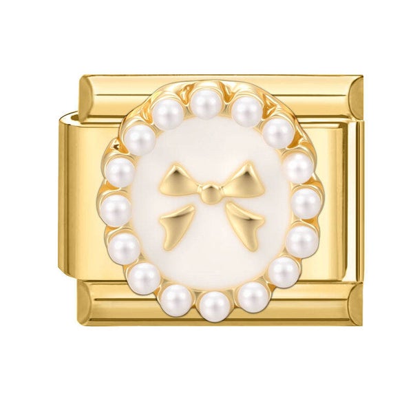 Coquette Bow Pearl Charm