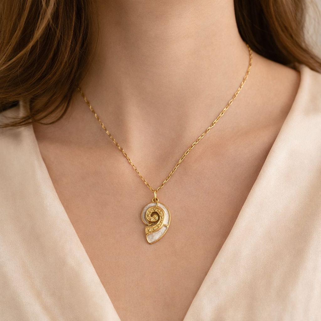 Ocean Spiral Shell Halskette