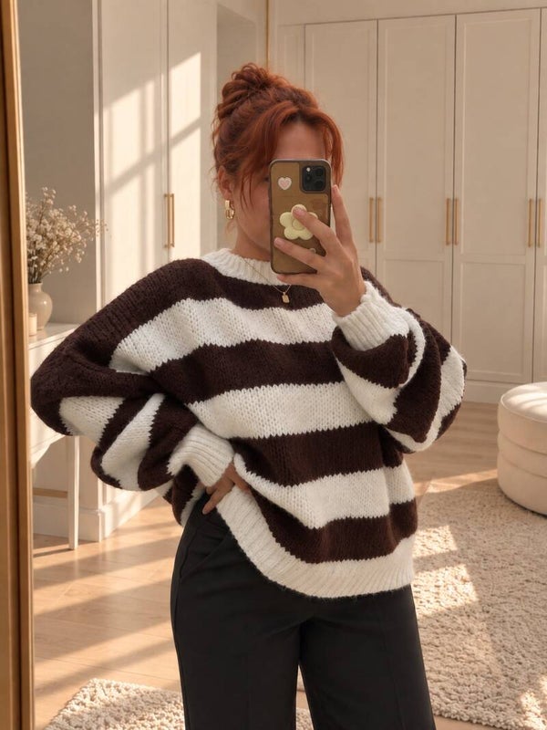 Mocha Strickpullover