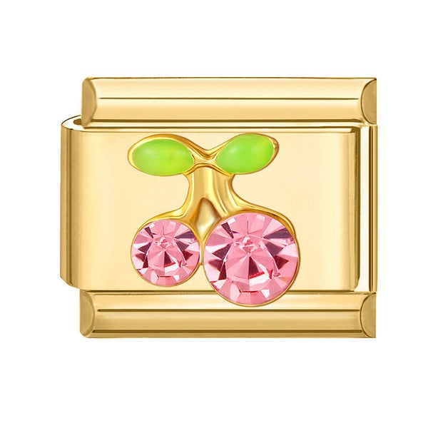 Golden Cherry Glow Charm
