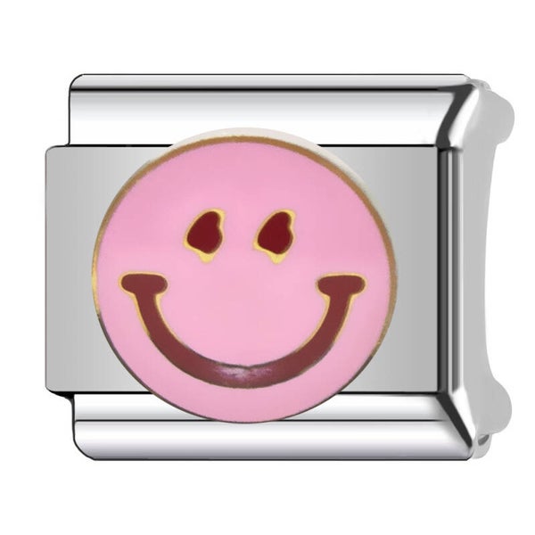 Happy Pink Smiley Charm