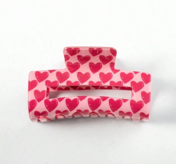 Hair Claw Graphic Heart