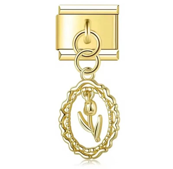 Golden Tulip Charm