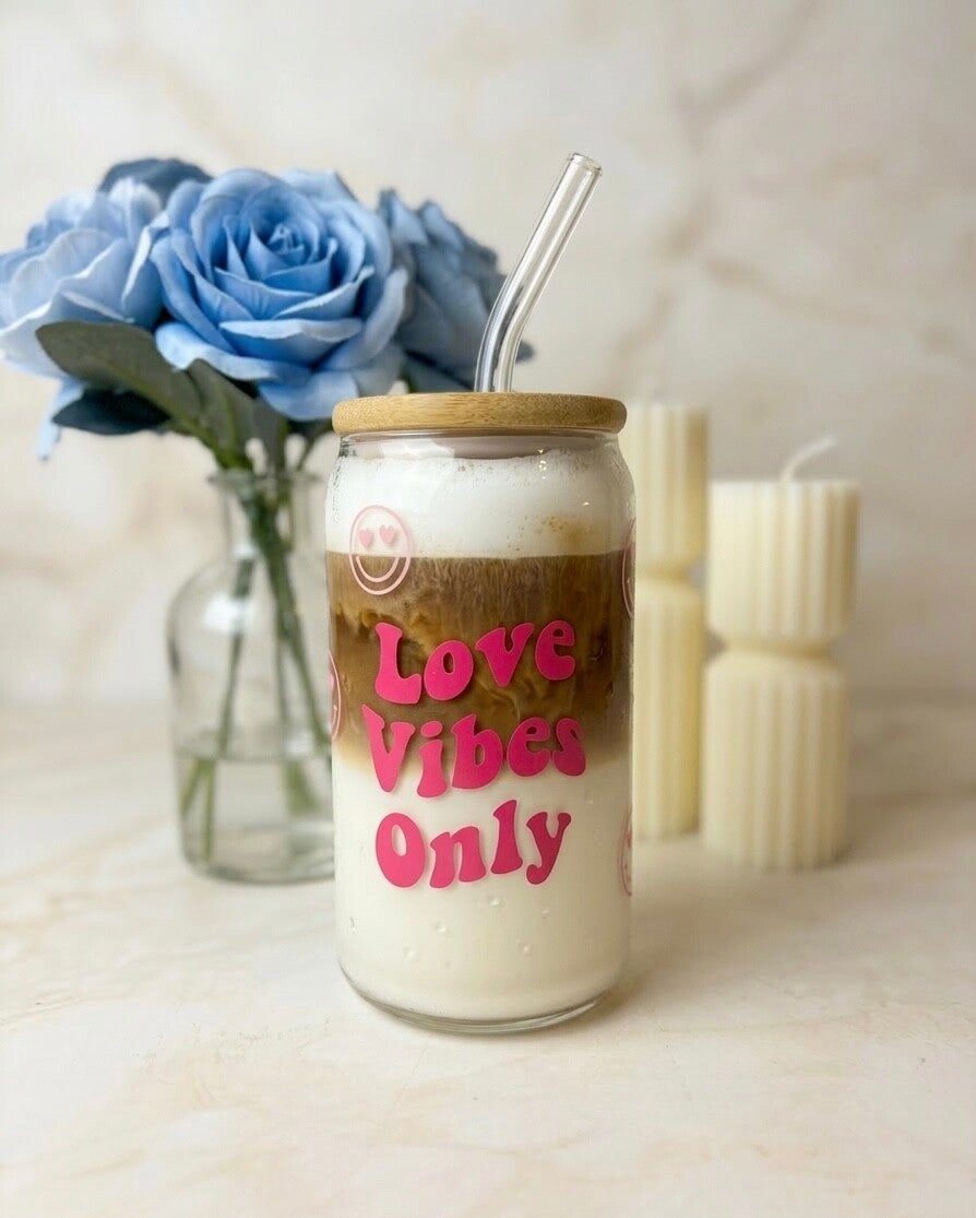Love Vibes Only Glas