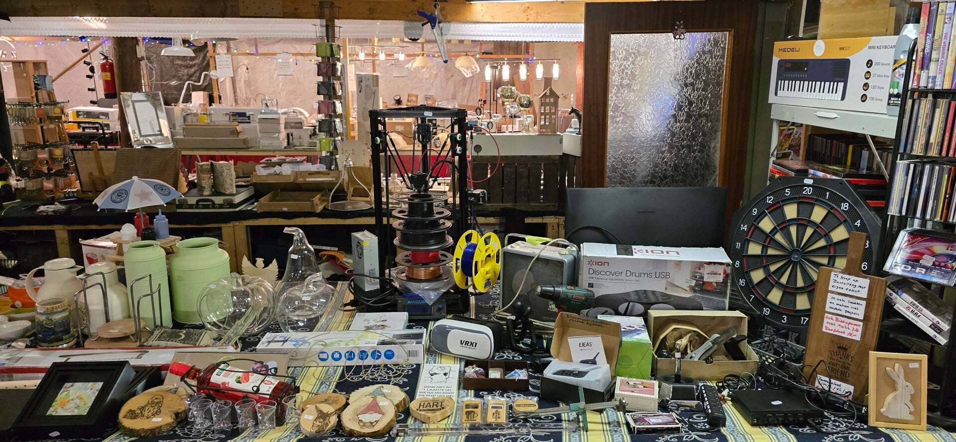 Printer dartbord houtjes vogelhuisje alles verkrijgbaar bij drentshoekje te Kiel-Windeweer