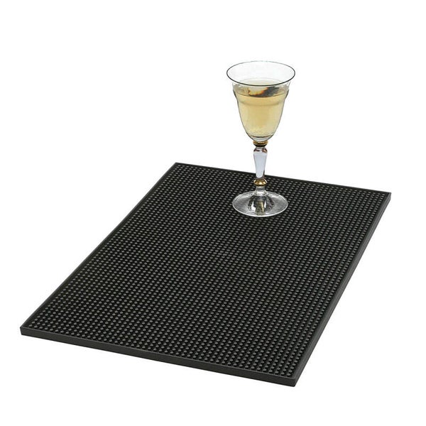 Bar / serveermat zwart 45 x 30 cm met nopjes