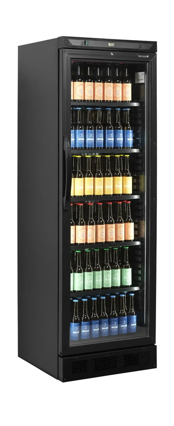 Zwarte flessenkoeler CEV425 BLACK Tefcold