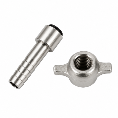 slangtule flare 3/8 set 8,5 mm | incl. 3/8 vleugel wartel, flare afdichting rubber