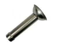Standbuis 50 mm rvs met kelk, depte bak 240 - 250. lengte 220 mm