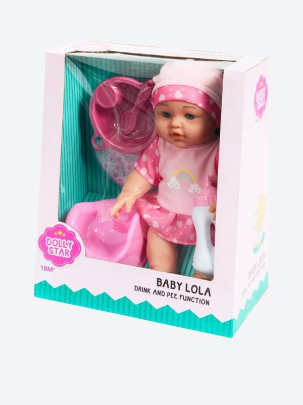 Bebé hace pis con accesorios