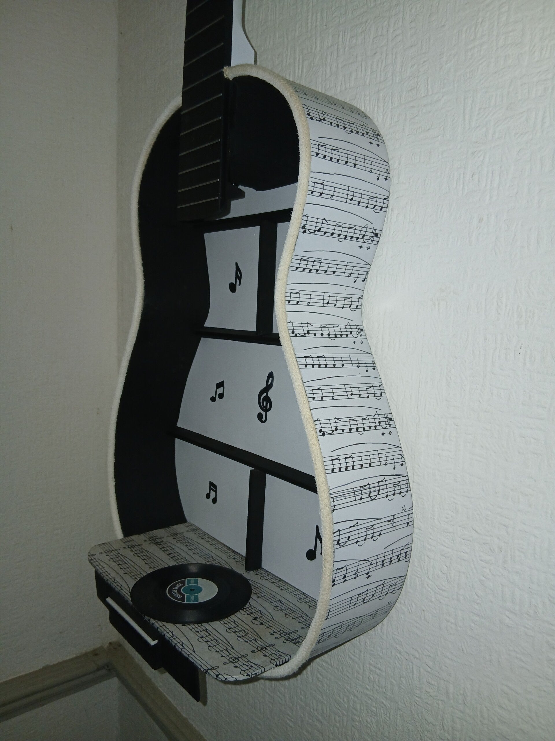 Unique musical themed guitar shelf