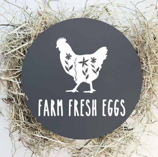 Farm fresh eggs bord