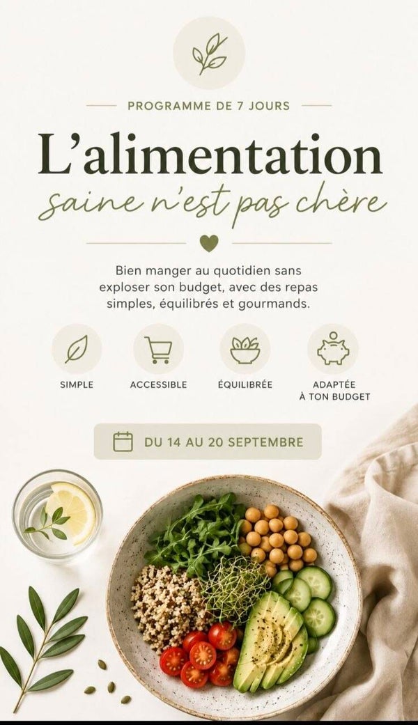 L’alimentation saine n’est pas chère