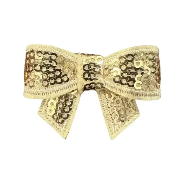 Strikje pailletten goud