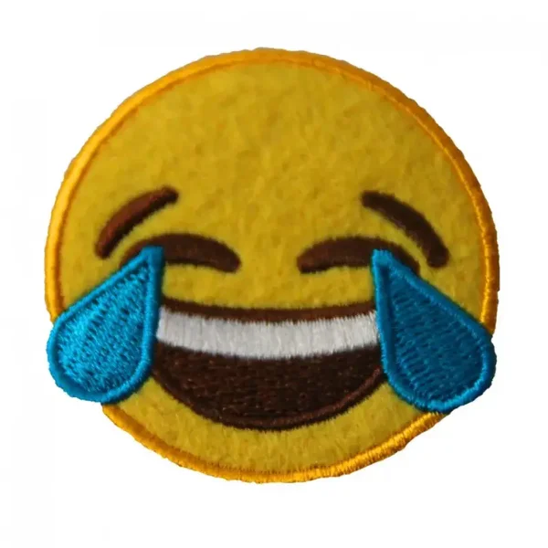 Emoji embleem - Huilen van het lachen