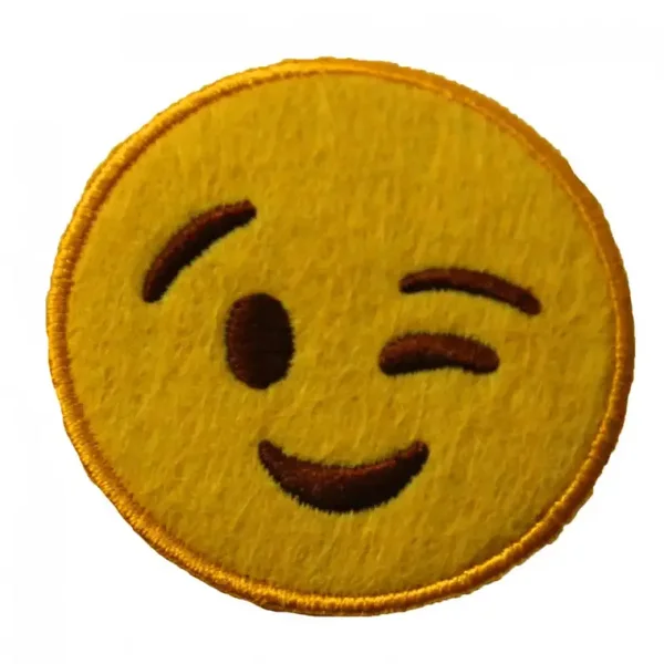 Emoji embleem - Knipoog