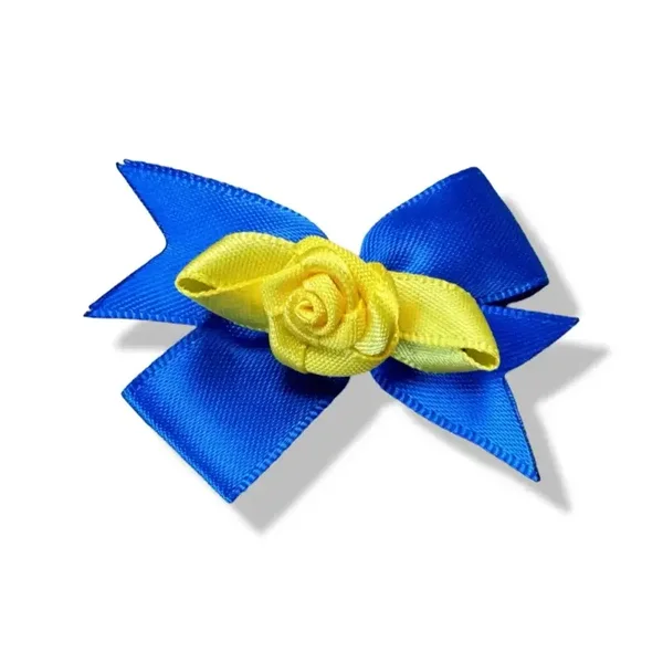 Strikje klein Blauw/Geel