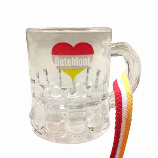 Oeteldonk shot glaasje + lint