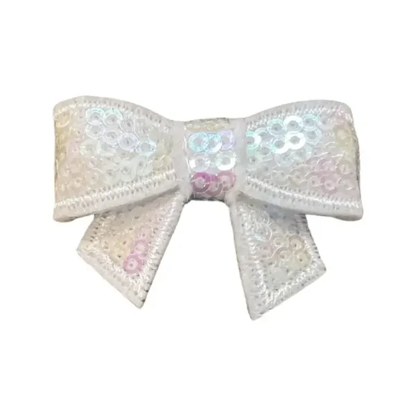 Strikje pailletten wit