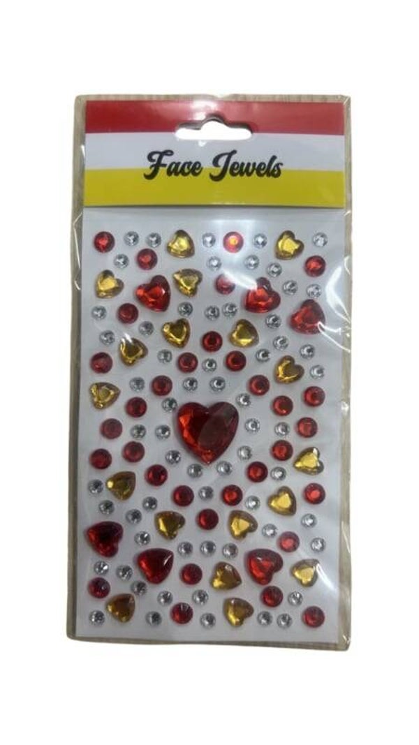 Face & body jewels mix R/W/G.