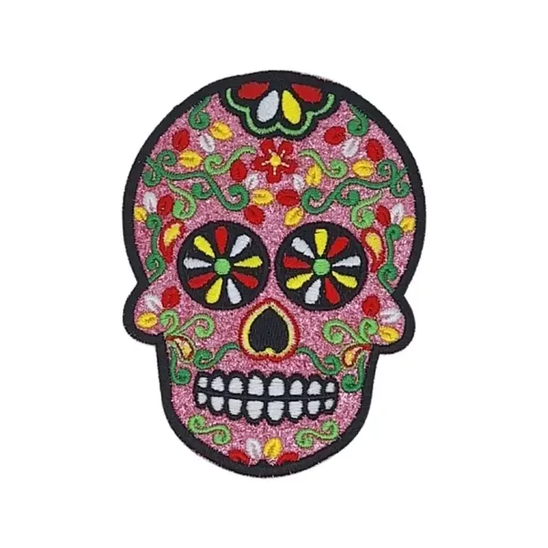 Doodskop Roze glitter