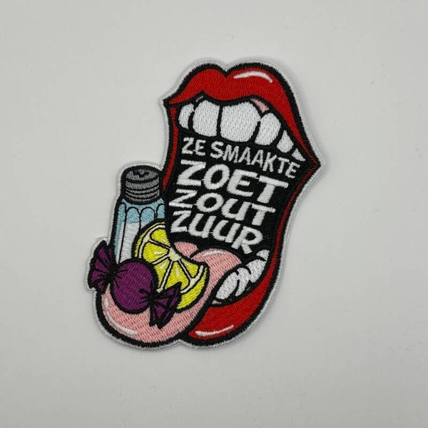 Embleem ze smaakte zoet,zout,zuur