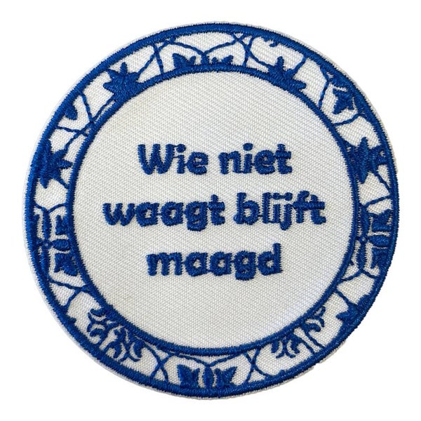 Oeteldonk embleem - Tegeltje - Wie niet waagt