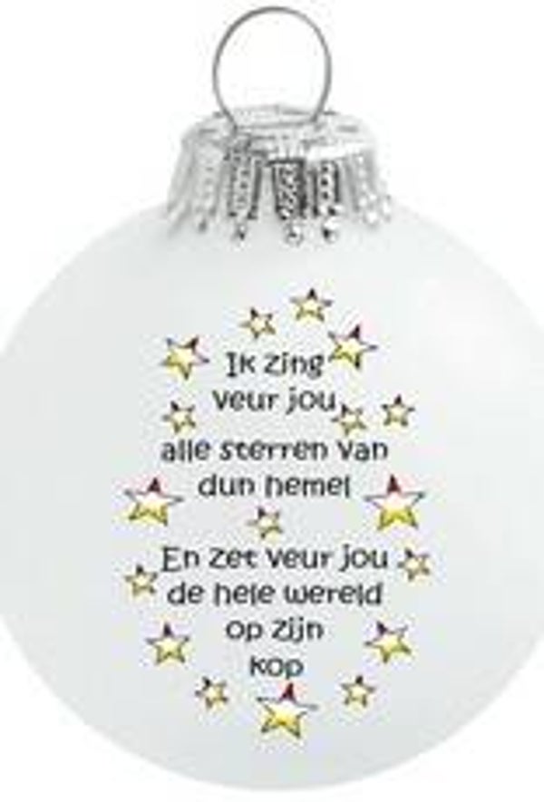 Set van 3 Oeteldonkse kerstballen Ik zing veur jou