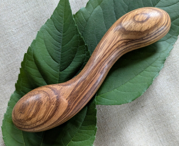 Wooden Dildo, Handcrafted, Zebra Wood