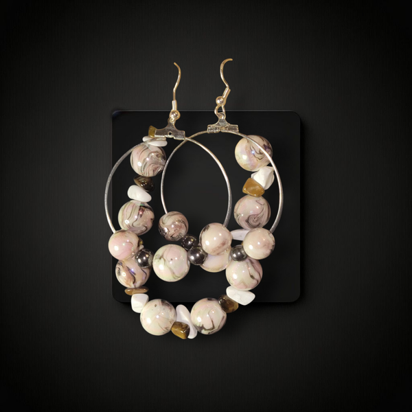 pink bracelet/earring set