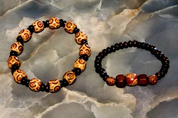 Wood bracelet set