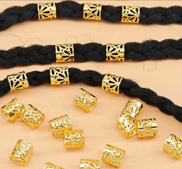 [Style punk festival] 100 pièces Accessoires en Métal Simples pour Cheveux, Anneaux pour Tresses, Style Punk Rue pour Femmes, Idéal pour Festival de Musique