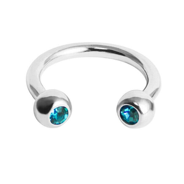 Surgical steel Jewelled horseshoe ring
