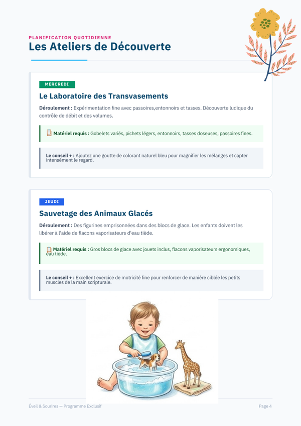 Guide d'activités d'éveil aquatique