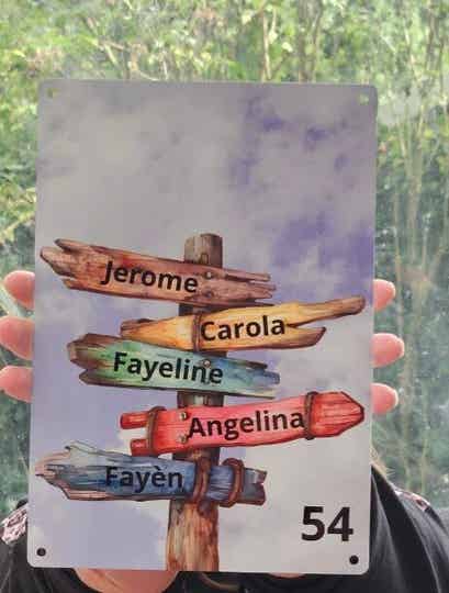 Eigen afbeelding op een aluminium plaat