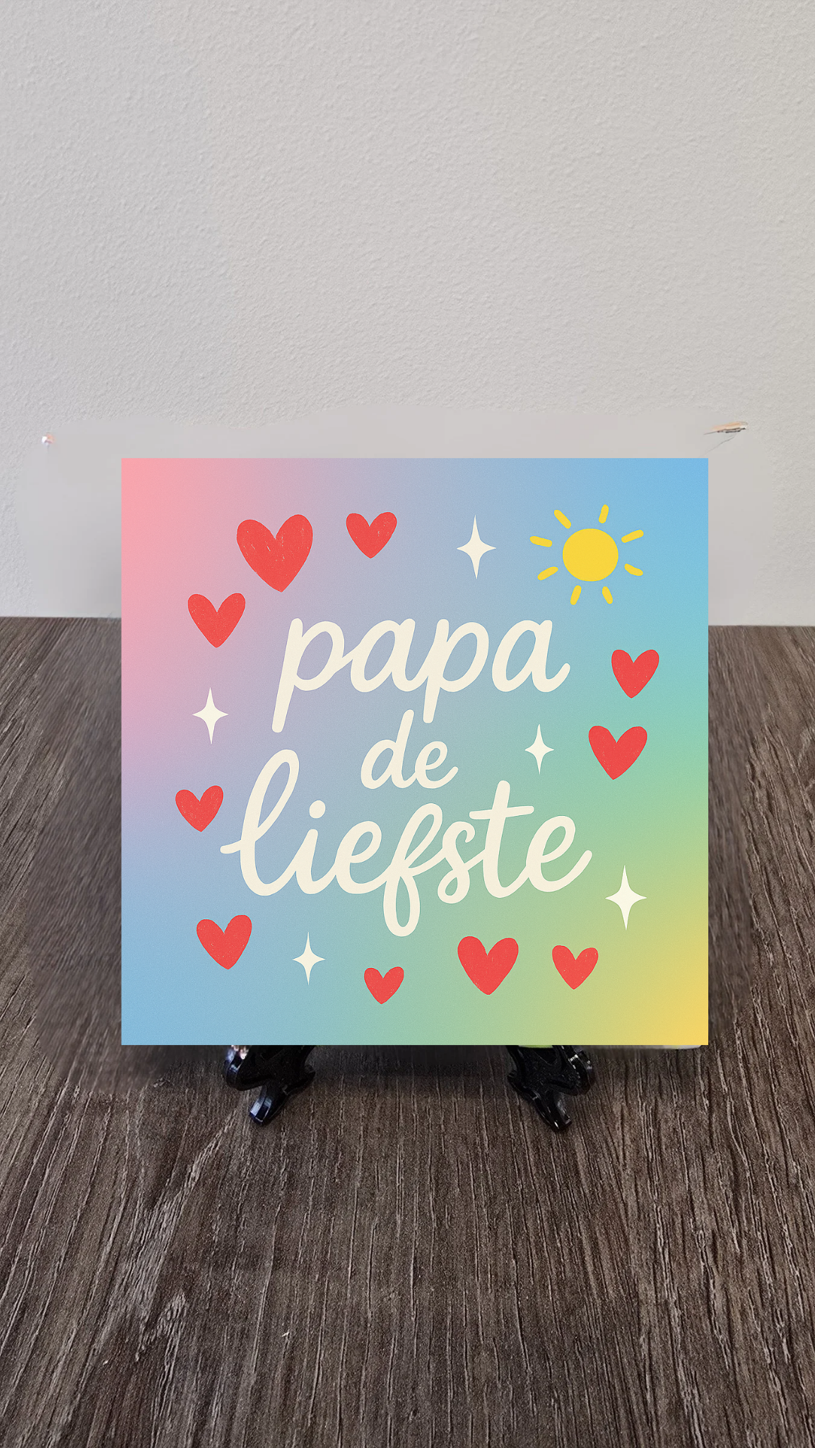 Tegel: papa de liefste.