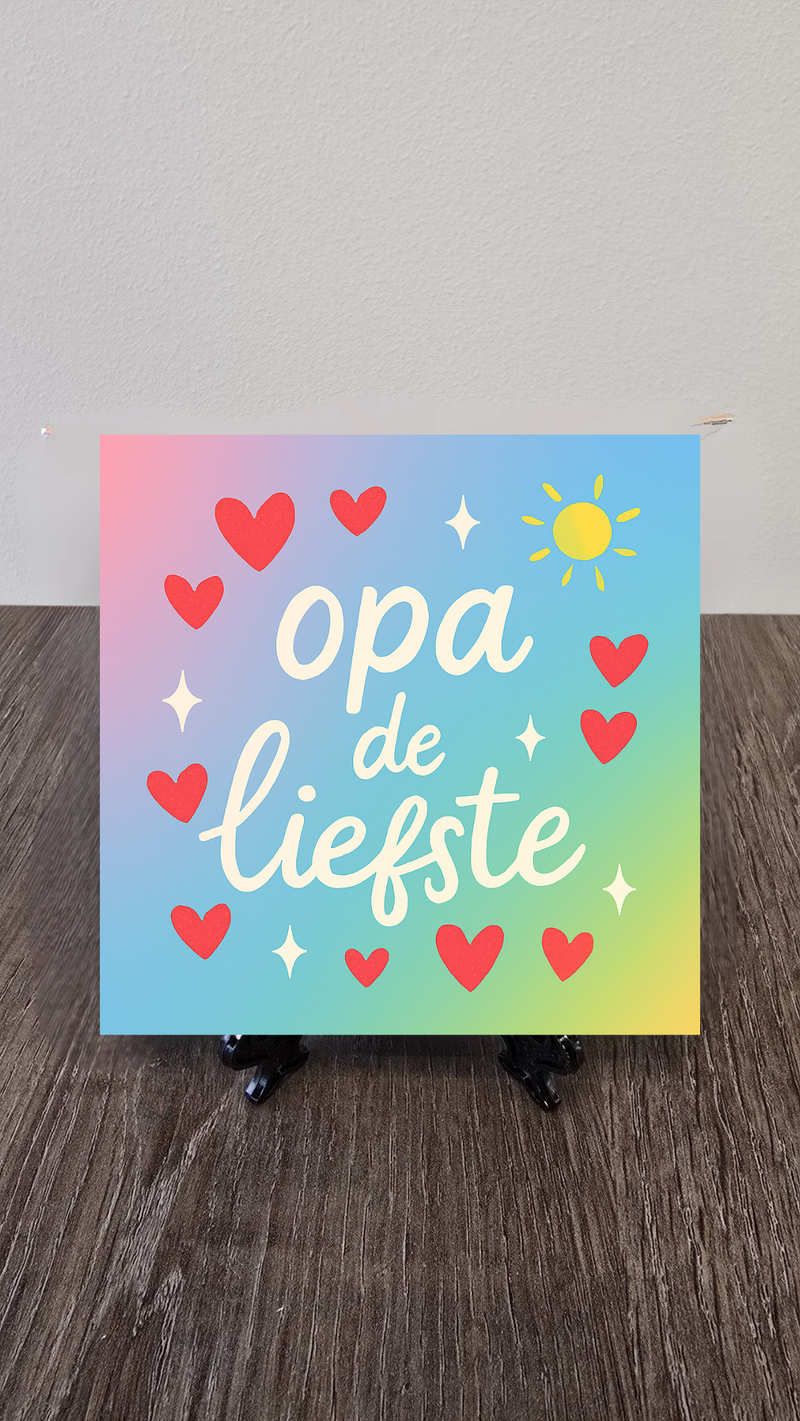 Tegel: opa de liefste.