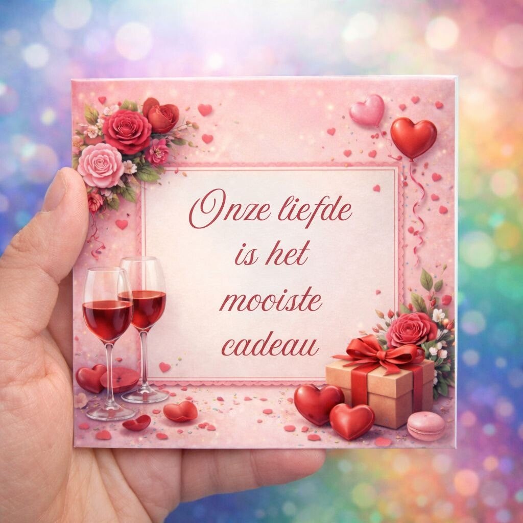 Tegeltje: onze liefde is het mooiste cadeau