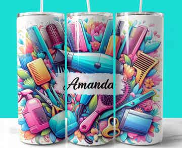 Thermosbeker 20oz kapper, kapster met naam