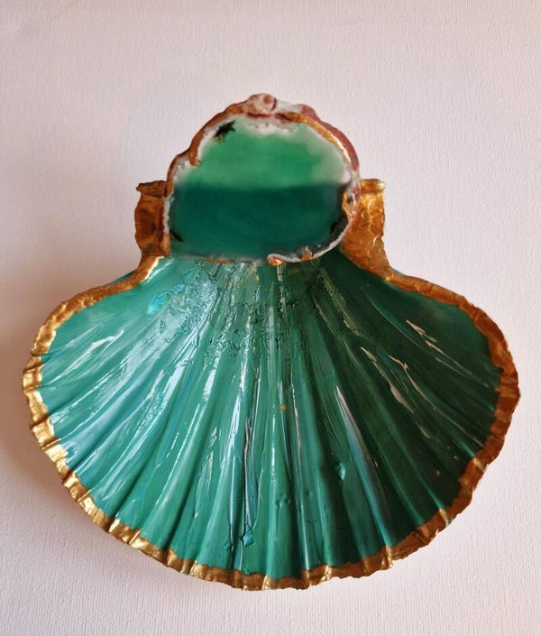 S-51 Green shell + colored agate