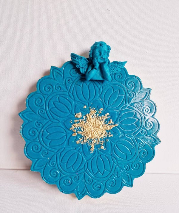 E-45 Epoxy sky blue 1 angel small