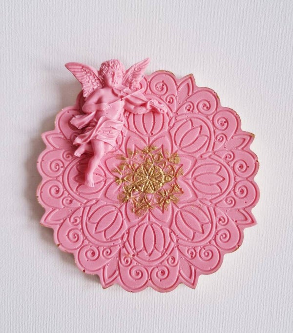 E-50 Epoxy mandala roze 1 angel small