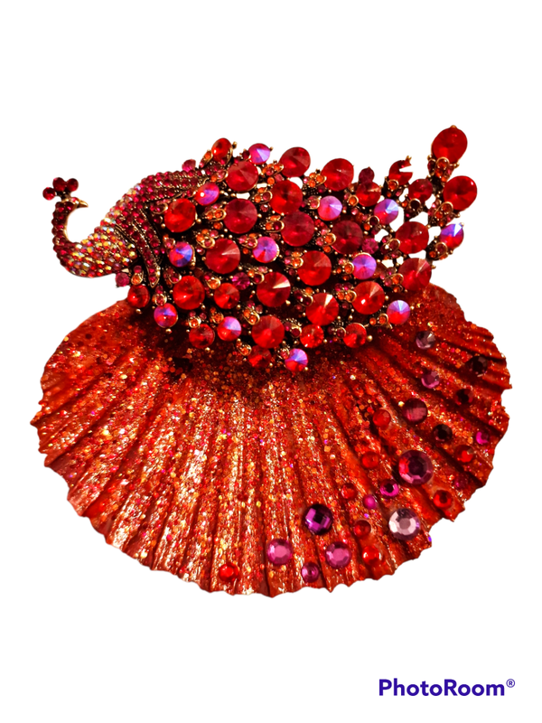 S-59 My treasure!! with real jewel peacock