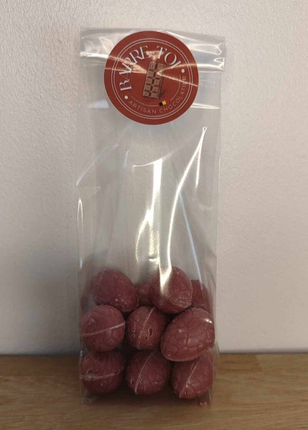 Oeufs chocolat Ruby Fraise de Boninne