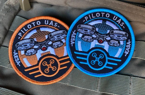 PACK PARCHES PILOTO UAS NARANJA/AZUL