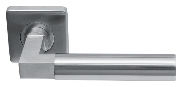 CIK - Deurkrukken Bauhaus op vierkant rozet - RVS